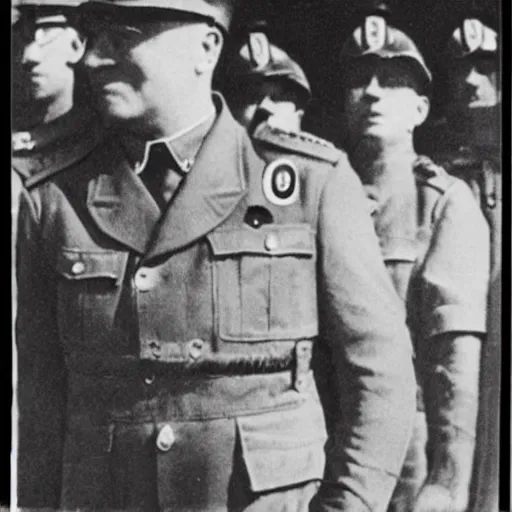 Image similar to the homepride man as leader of nazi germany