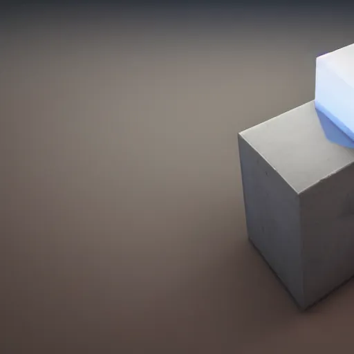 Prompt: a small cube on top of a large cube, unreal engine