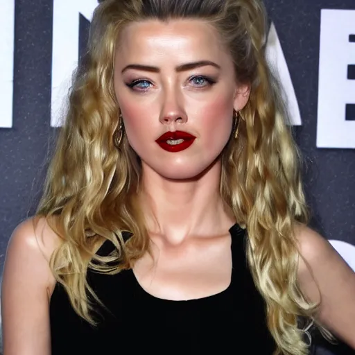 Prompt: my dog stepped on amber heard head as a bee