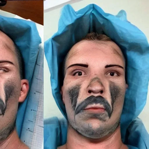 Image similar to surgery unintentionally leaves man's head exactly like a baseball bat