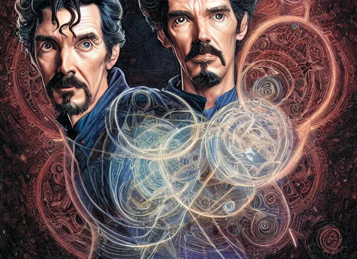 Image similar to a highly detailed [ doctor who ] portrait of stephen strange, james gurney, james jean