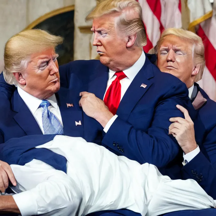 Image similar to joe biden spooning with donald trump