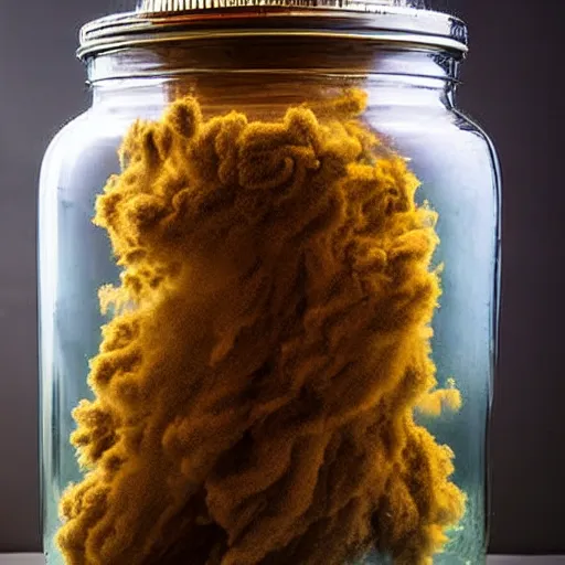 Image similar to a tornado storm in a jar