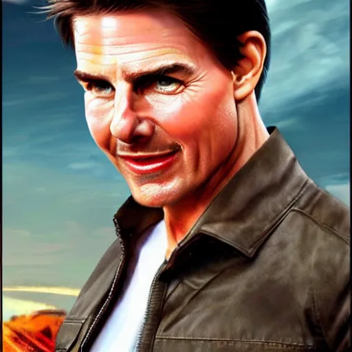 Image similar to tom cruise as mario hyper realistic