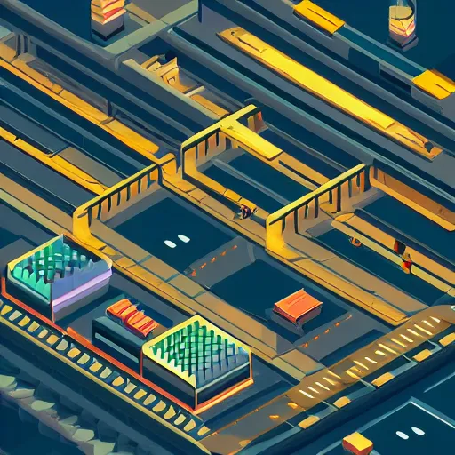 Prompt: futuristic city landscape, isometric art