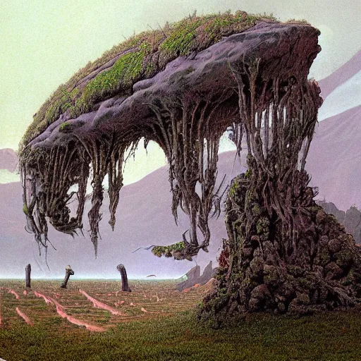 Prompt: Landscape, by Wayne Barlowe.