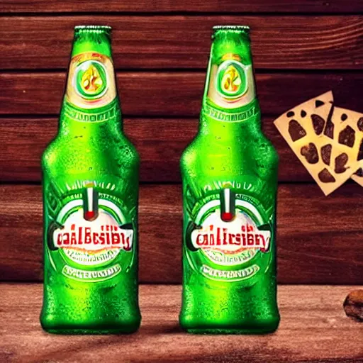 Image similar to advertisement of new Carlsberg beer with poop flavour