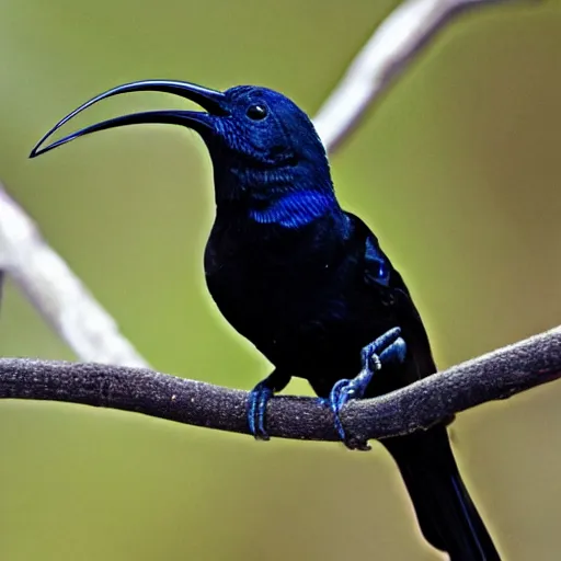 Image similar to nz Tui bird, surreal