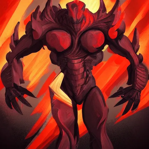 Image similar to Character design body made of fire, body with black and red lava, Lizardman Art, muscular male body, mecha humanoid with cyberpunk bomber jacket, concept art character, royalty, smooth, sharp focus, organic, deep shadows, sketch line art for character design