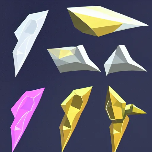 Image similar to low poly cosmic dagger concept art, high detail