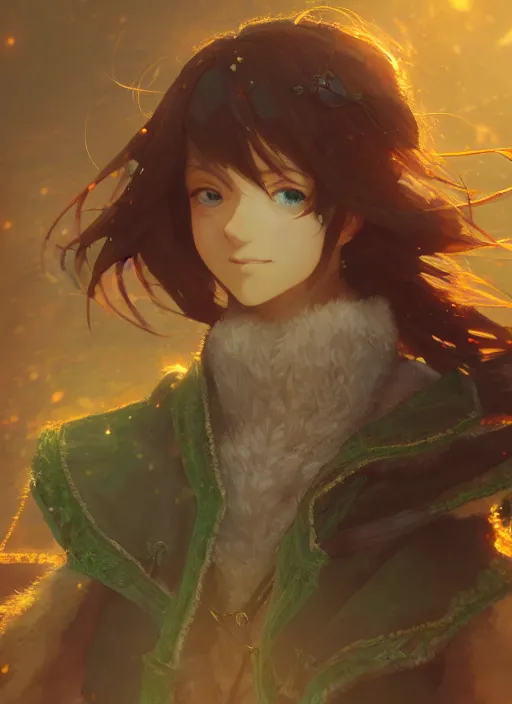 Image similar to a portrait of the emerald herald, intricate, tone mapped, ambient lighting, highly detailed, digital painting, concept art, sharp focus, by makoto shinkai and akihiko yoshida and hidari and wlop