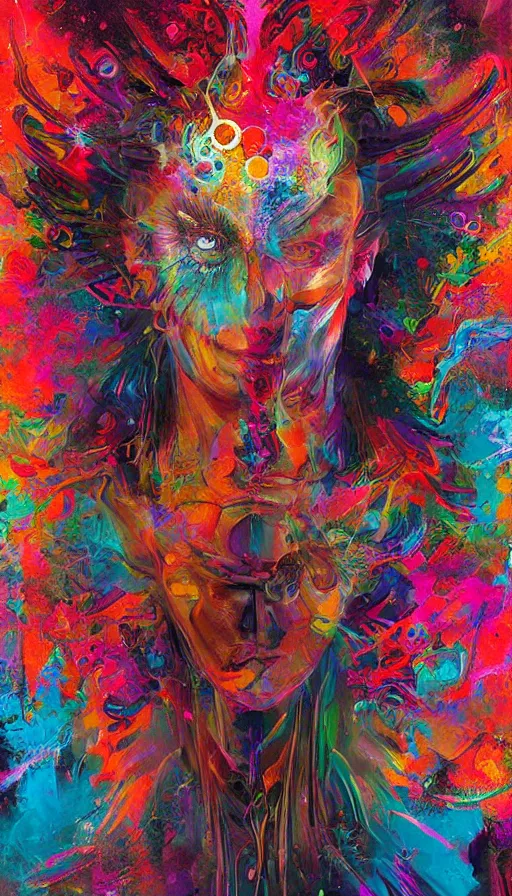 Image similar to psytrance artwork, by sam spratt