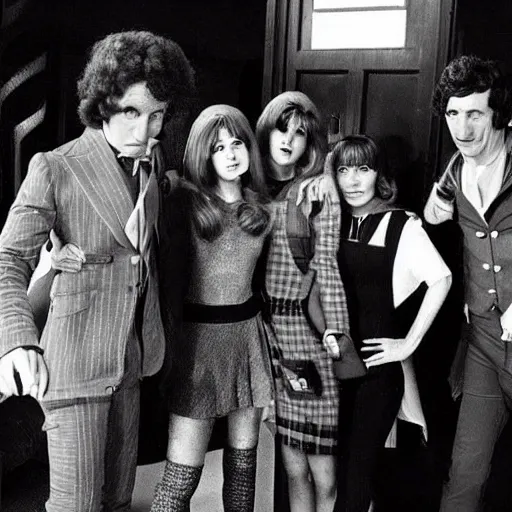 Prompt: scene from Doctor Who, 1970s