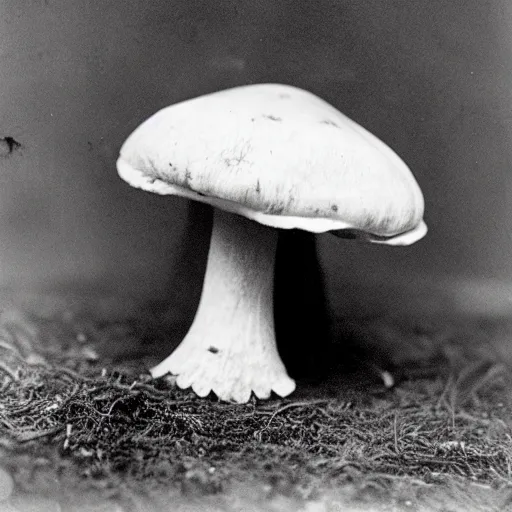 Image similar to Victorian Photograph of a mushroom outside