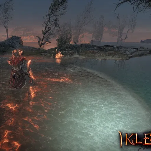 Image similar to Path of Exile, Lake of Kalandra, cinematic, 4k,