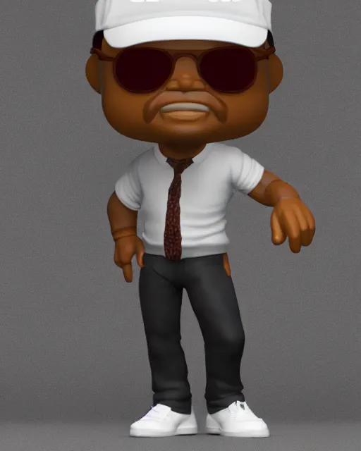 Image similar to full body 3d render of Samuel L. Jackson as a funko pop, studio lighting, white background, blender, trending on artstation, 8k, highly detailed