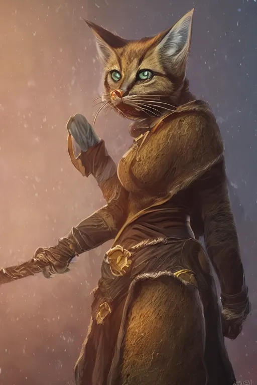 Image similar to a female DND tabaxi, high resolution film still, 8k, HDR colors, cosplay, studio lighting