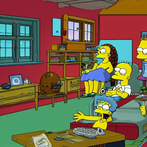 Image similar to Squid Game episode feature The Simpsons.