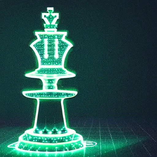 Prompt: vintage instamatic photo of a queen chess piece made of lights, bio mechanical, Puddles, Isometric 3D, smooth 3D Illustration, Cinematic Matte Painting, volumetric lighting ,