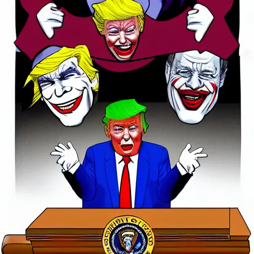 Image similar to donald trump as the joker