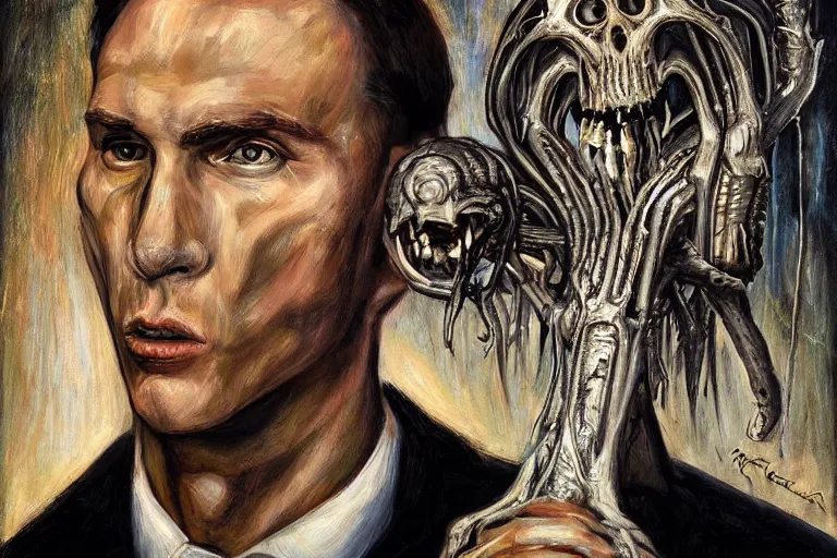 Prompt: portrait of streamer jerma 9 8 5!!, jeremy elbertson, painting by h. r. giger, lovecraftian horror, strands of being, metal album cover, high detail, sharp, sus guy, inhuman figure