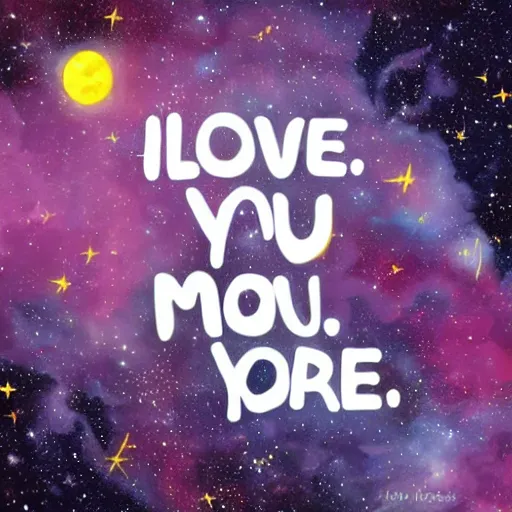 Prompt: i love you more than space