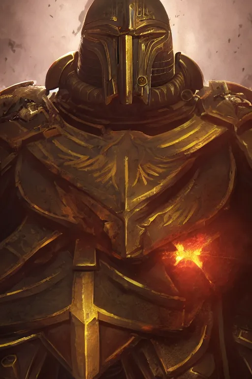 Image similar to armor portrait heros warhammer 4 0 k horus heresy fanart - the primarchs emperor by johannes helgeson animated with vfx concept artist & illustrator global illumination ray tracing hdr fanart arstation zbrush central hardmesh 8 k octane renderer comics stylized