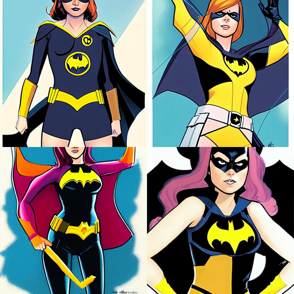 Prompt: in the style of Phil Noto comic art, Batgirl