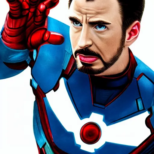 Prompt: chris evans as iron man