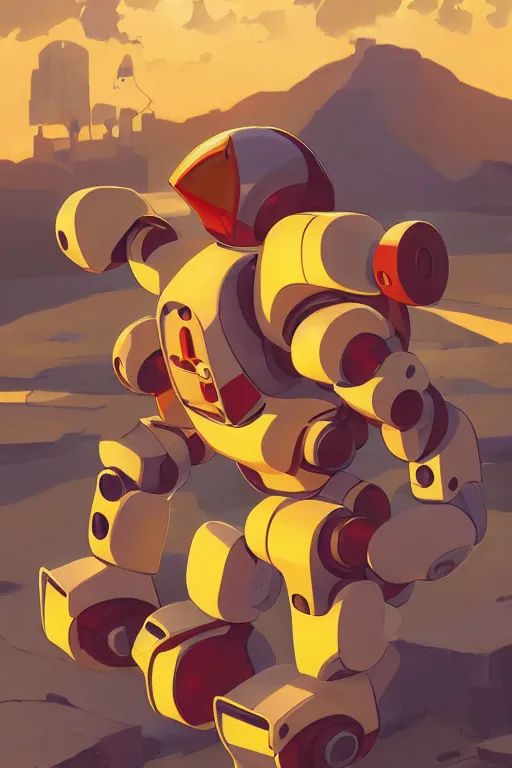 Image similar to metabots medabots medarotto medarot robot minimalist comics, behance hd by jesper ejsing, by rhads, makoto shinkai and lois van baarle, ilya kuvshinov, rossdraws global illumination ray tracing hdr radiating a glowing aura