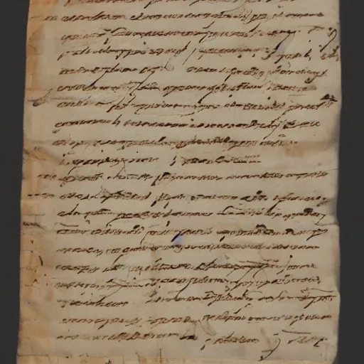 Image similar to letters on parchment falconi