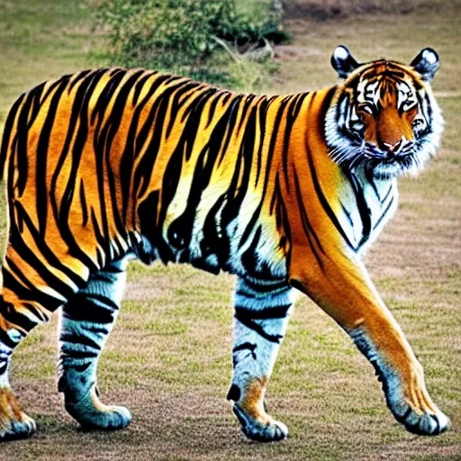 Prompt: tiger zebra