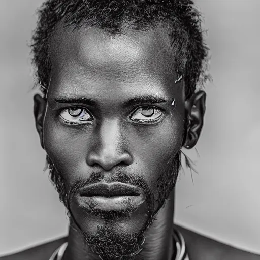 Prompt: east african man, with twists for hair, extremely detailed, intricate, 4 k