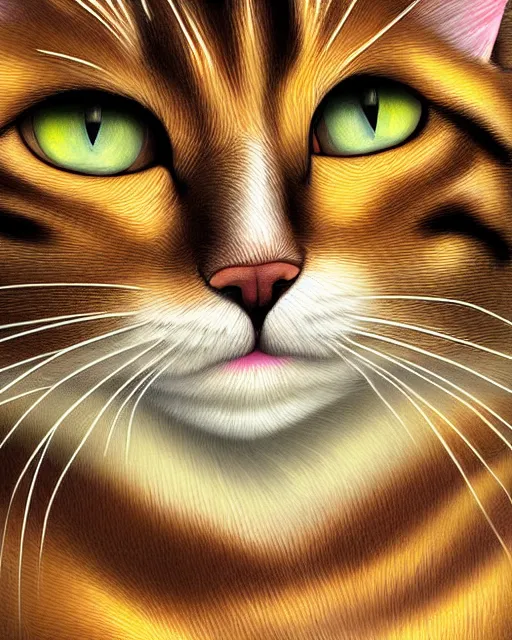 Prompt: cat logo, elegant, highly detailed, digital painting, masterpiece.