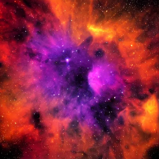 Image similar to Purple nebula, highly detailed.