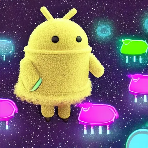 Prompt: android dreaming of electric sheep