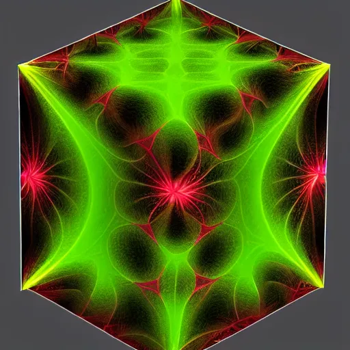 Image similar to 3d fractal render, hypercube