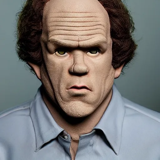 Prompt: animatronic John C. Reilly, exposed mechanics, photo from Stepbrothers, Stan Winston studios, detailed, 4k