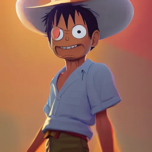 Image similar to goro fujita ilustration of luffy, small streaks of light through, painting by goro fujita, sharp focus, highly detailed, artstation