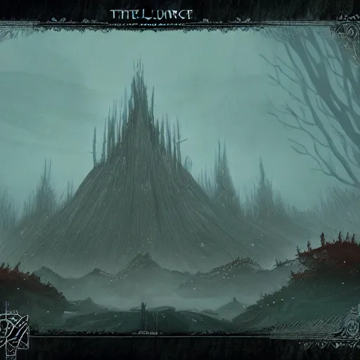 Prompt: scenery of elden ring in the style of the game gris