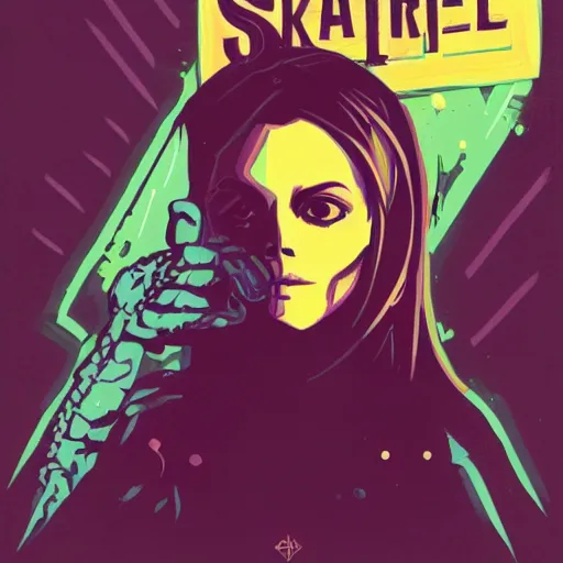 Image similar to portrait skull girl by petros afshar, tom whalen, laurie greasley, jc leyendecker and singer sargent