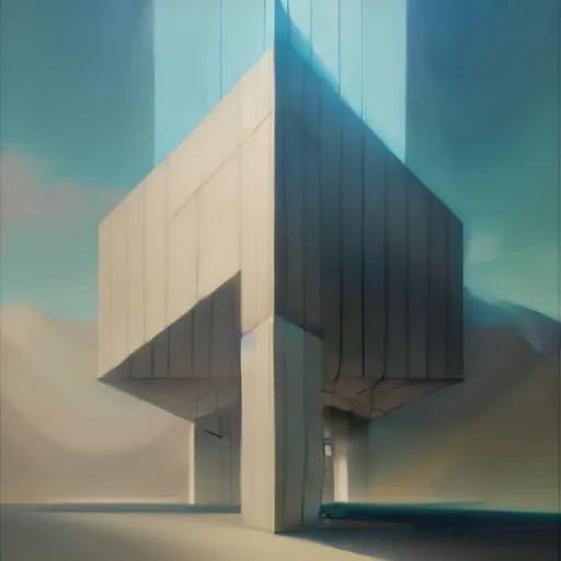 Prompt: architectural dream by peter eisenman in the style of peter mohrbacher