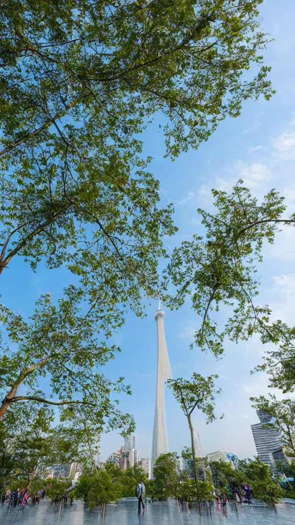 Image similar to beautiful sky tree park view with lost of trees