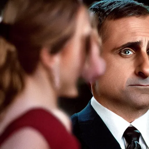 Image similar to A still of Steve Carell as a Muppet, photorealistic