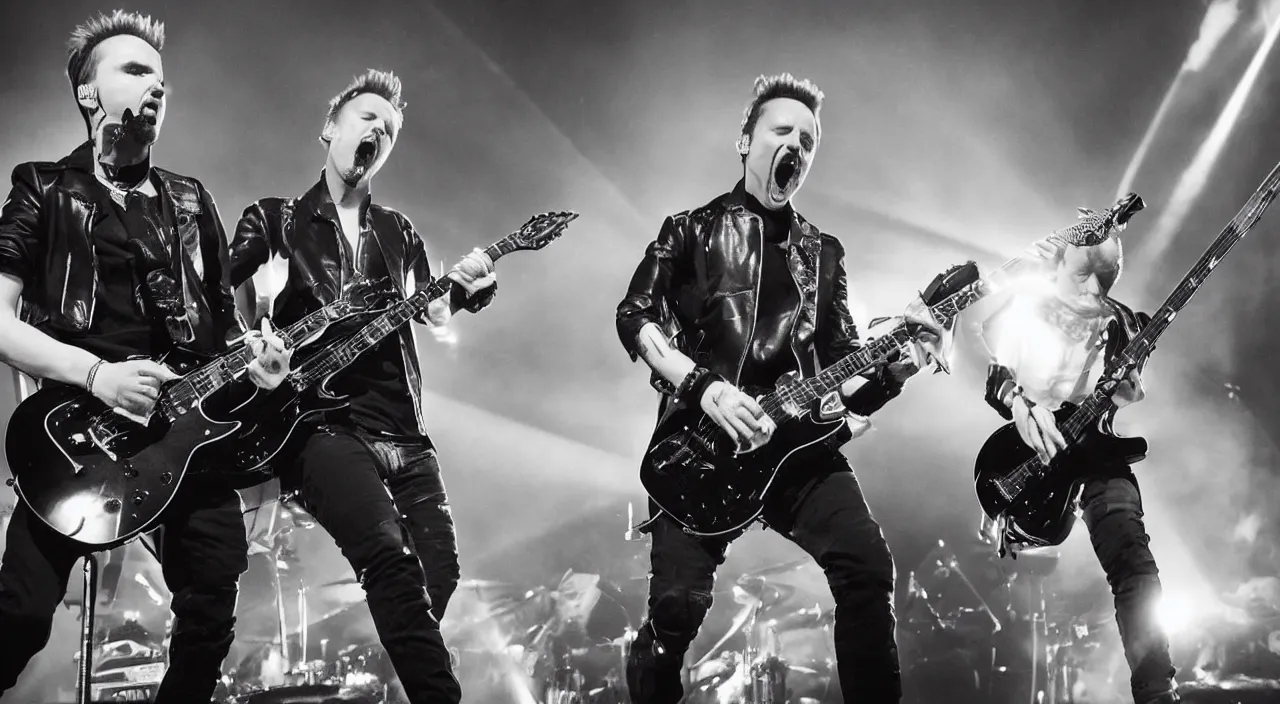 Image similar to matt bellamy feat. james hetfield, 2 0 1 5 live music video, official music video