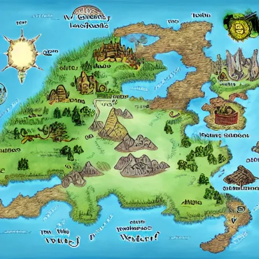 Image similar to map of fantasy world