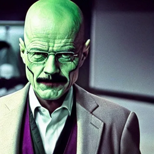 Prompt: walter white casted as the joker