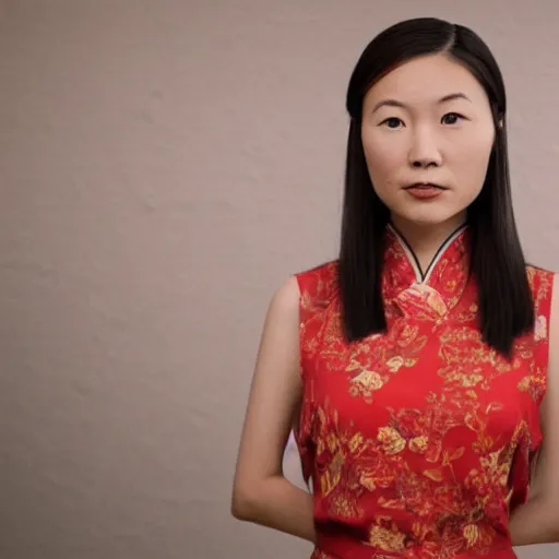 Prompt: photorealistic photo of a chinese canadian girl elisa lam wearing a everyday dress at the cecil hotel in los angeles