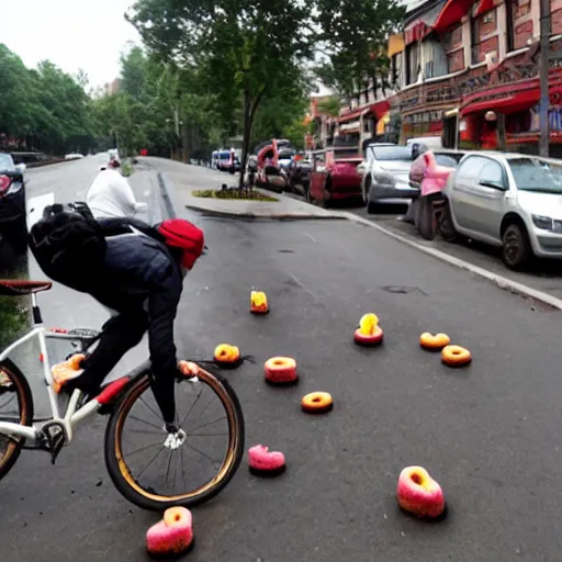 Image similar to cyclist trapped under donut avalanche