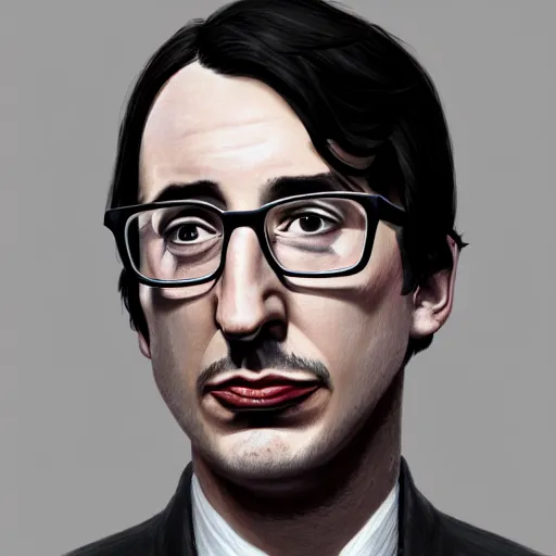 Image similar to photo booth, john oliver and adam driver, john oliver, adam driver, full body, elegant, beautiful, highly detailed, centered, dark, smokey, digital painting, concept art, smooth, sharp focus, illustration, deviant art, art by greg rutkowski